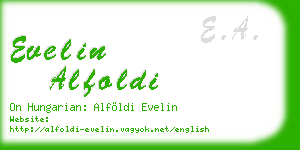 evelin alfoldi business card